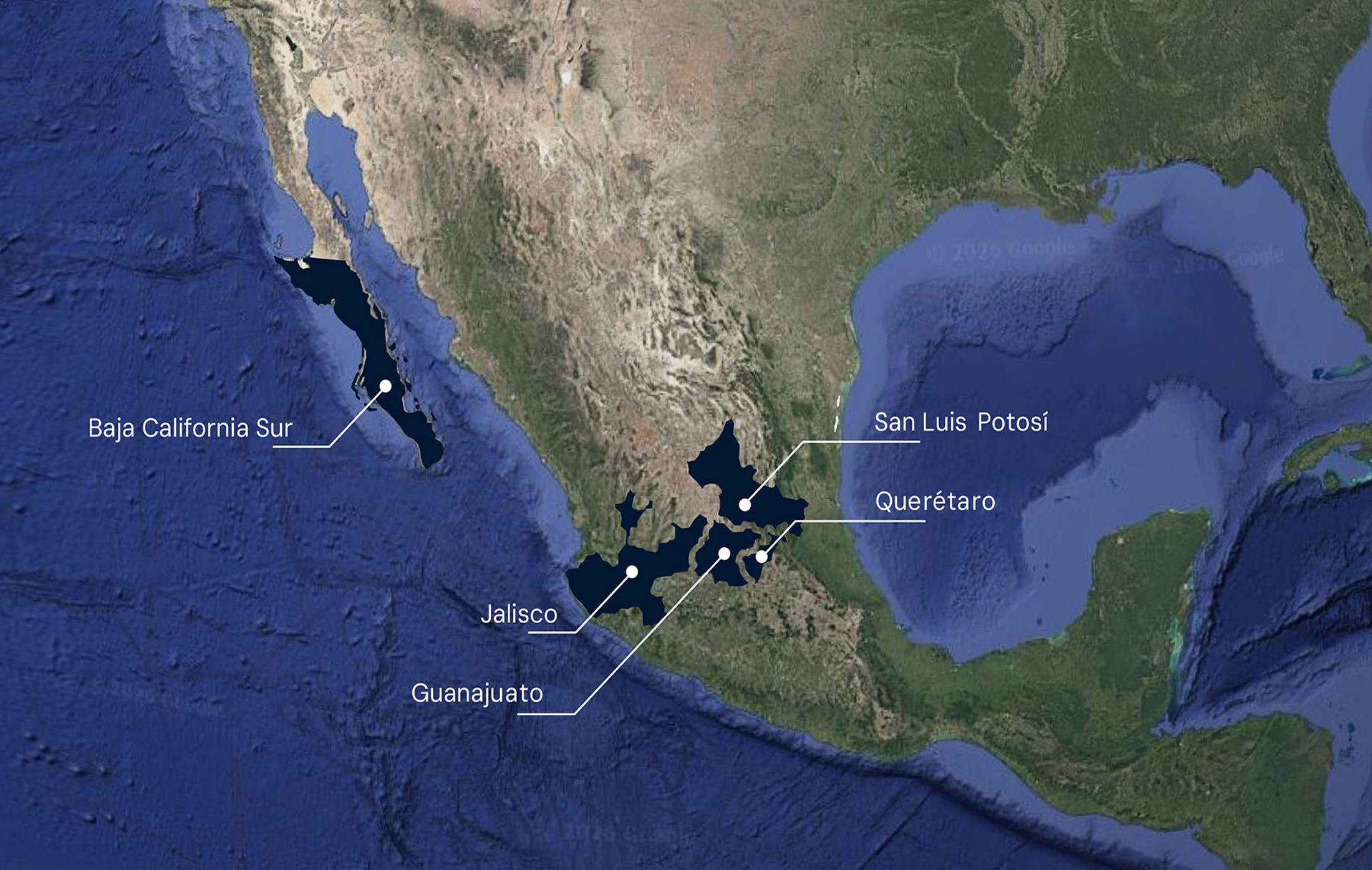 Mapa de presencia de Grupo SI NOW